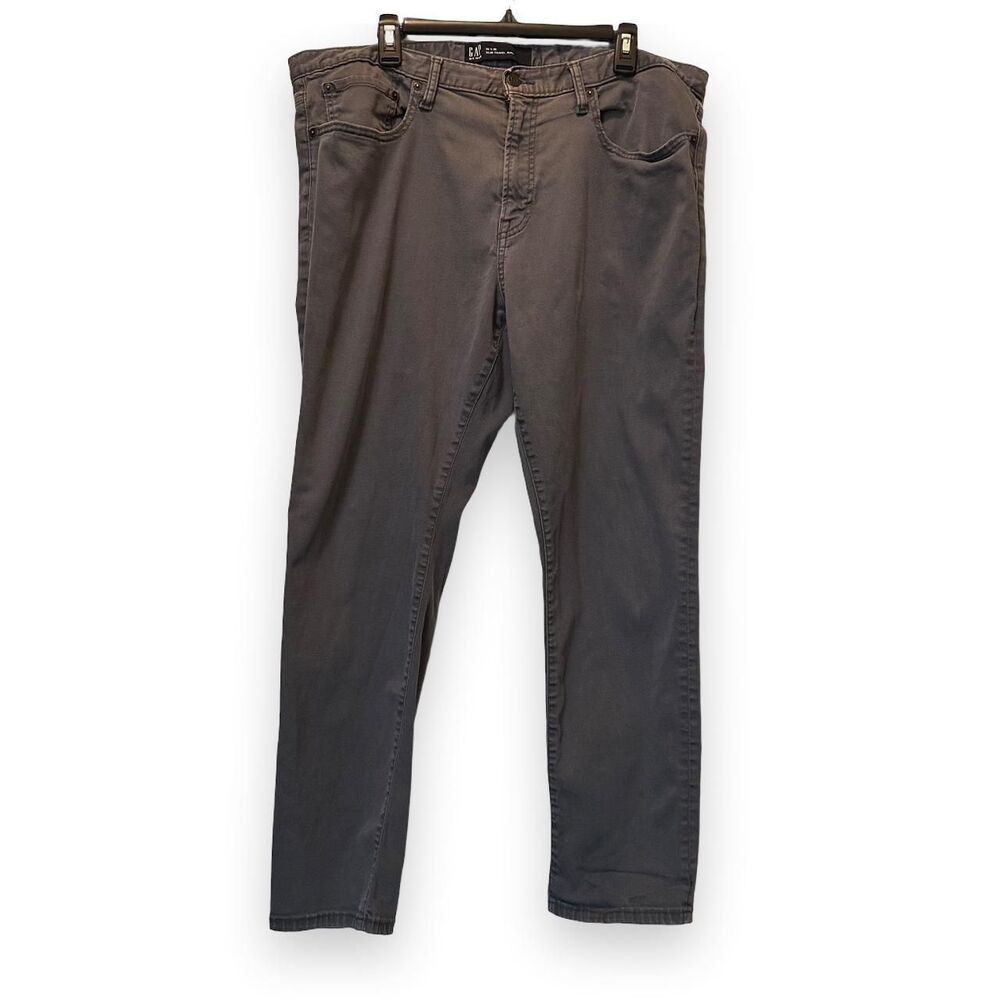 GAP Slim Travel Jeans Mens 38x30 Gray Stretch Denim Casual Everyday Dad Jeans - Picture 2 of 6